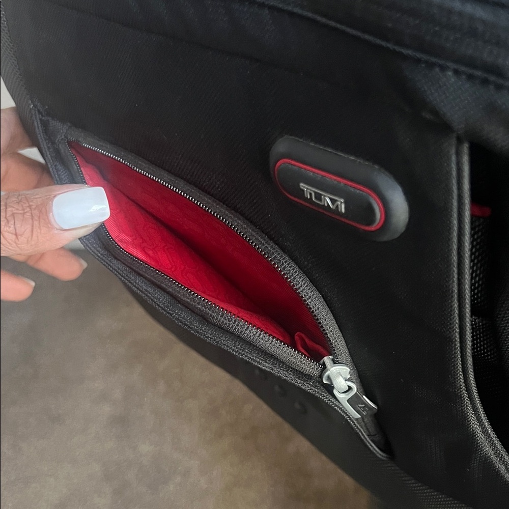 Tumi Black Sling Backpack with Front Pocket - Picture 6 of 11